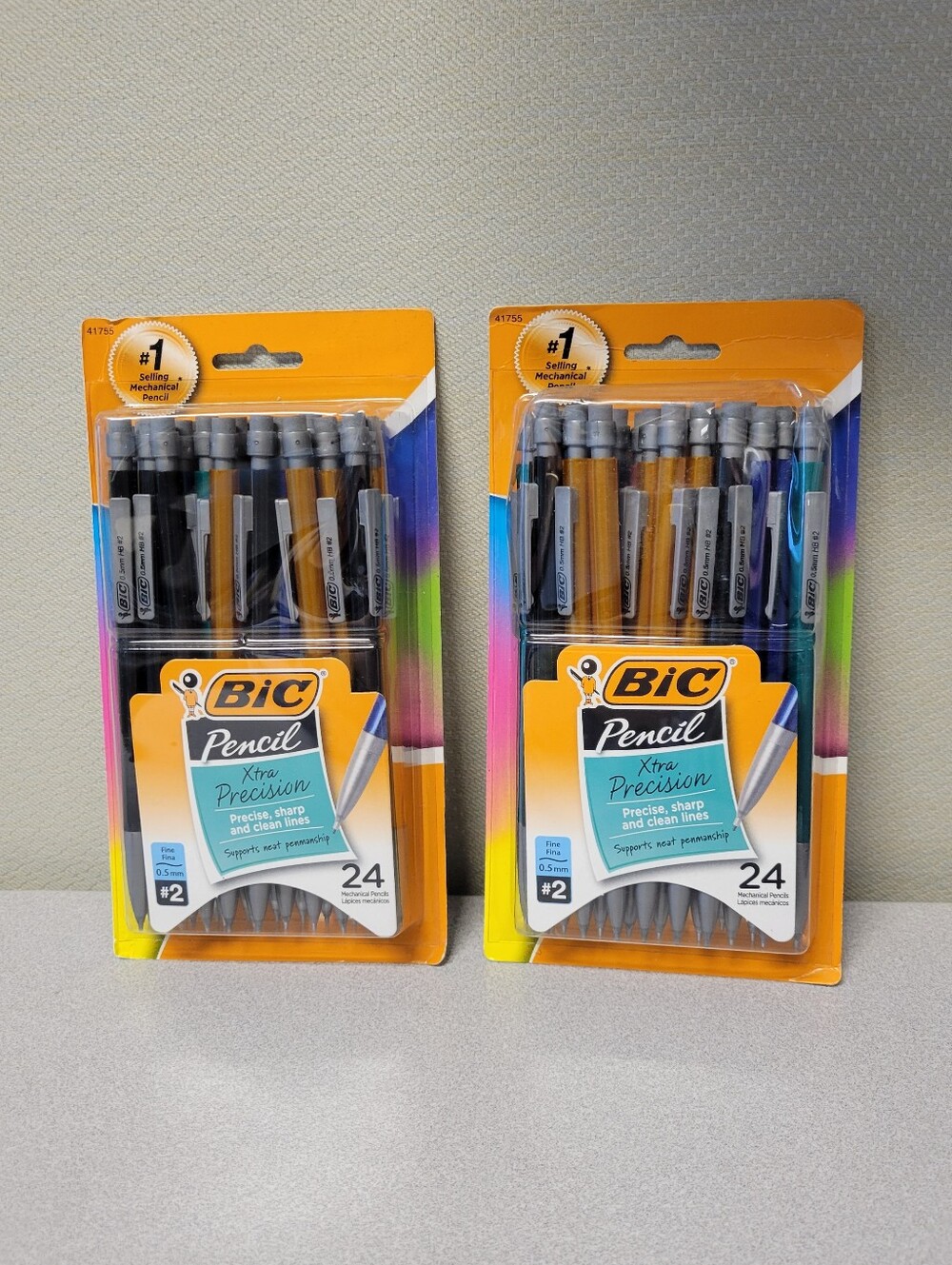 NIB BIC Xtra-Precision Mechanical Pencils, Fine Point, 0.5mm, 24-Count Pack X 2